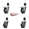 Service Caster 3.5'' Thermoplastic Rubber Swivel 1-7/8'' Expanding Stem Caster Set 2 Total Lock Brakes, 4PK SCC-EXTTL20S3514-TPRB-2-S-2-178 - alternate 2